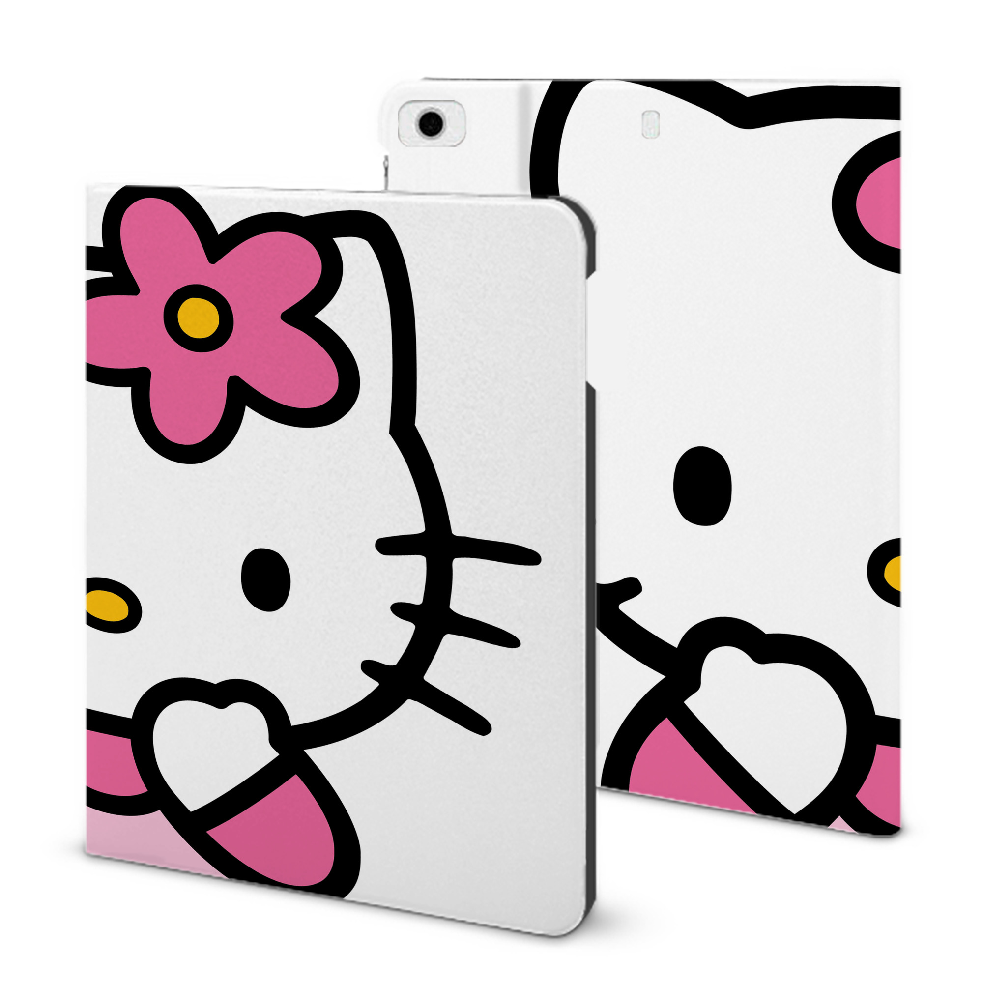 （画像用） Hello Kitty ハローキティ IPad ケース ブック型 PUレザー TPU 耐衝撃 軽量 薄型 ペン収納なし 全面保護 IPad 各モデル対応